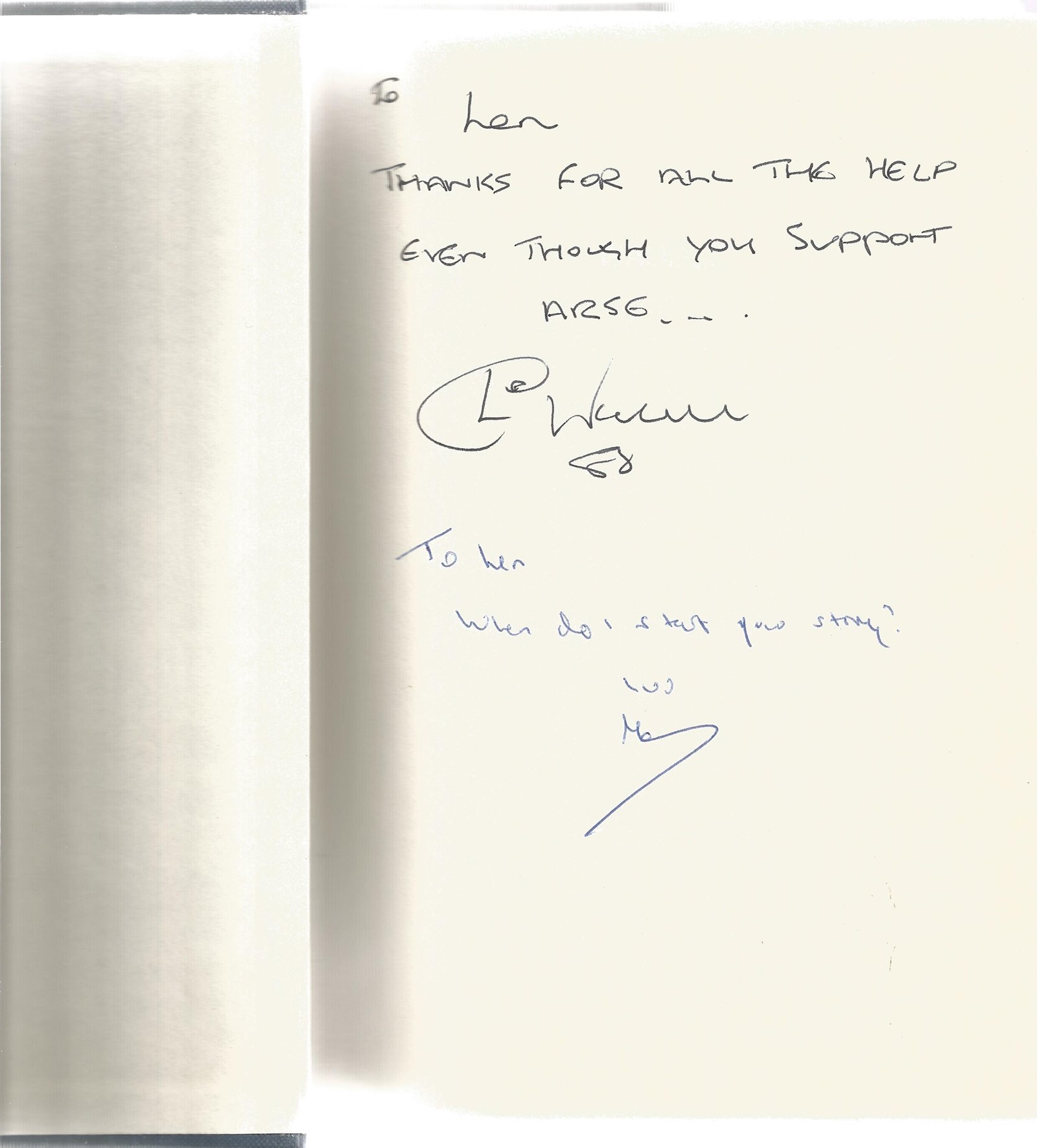Chris Waddle signed hardback book titled Waddle the Authorised Biography signature on the inside - Image 2 of 3