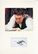 Snooker Jimmy White 16x12 mounted signature piece includes signed album page and colour photo. James