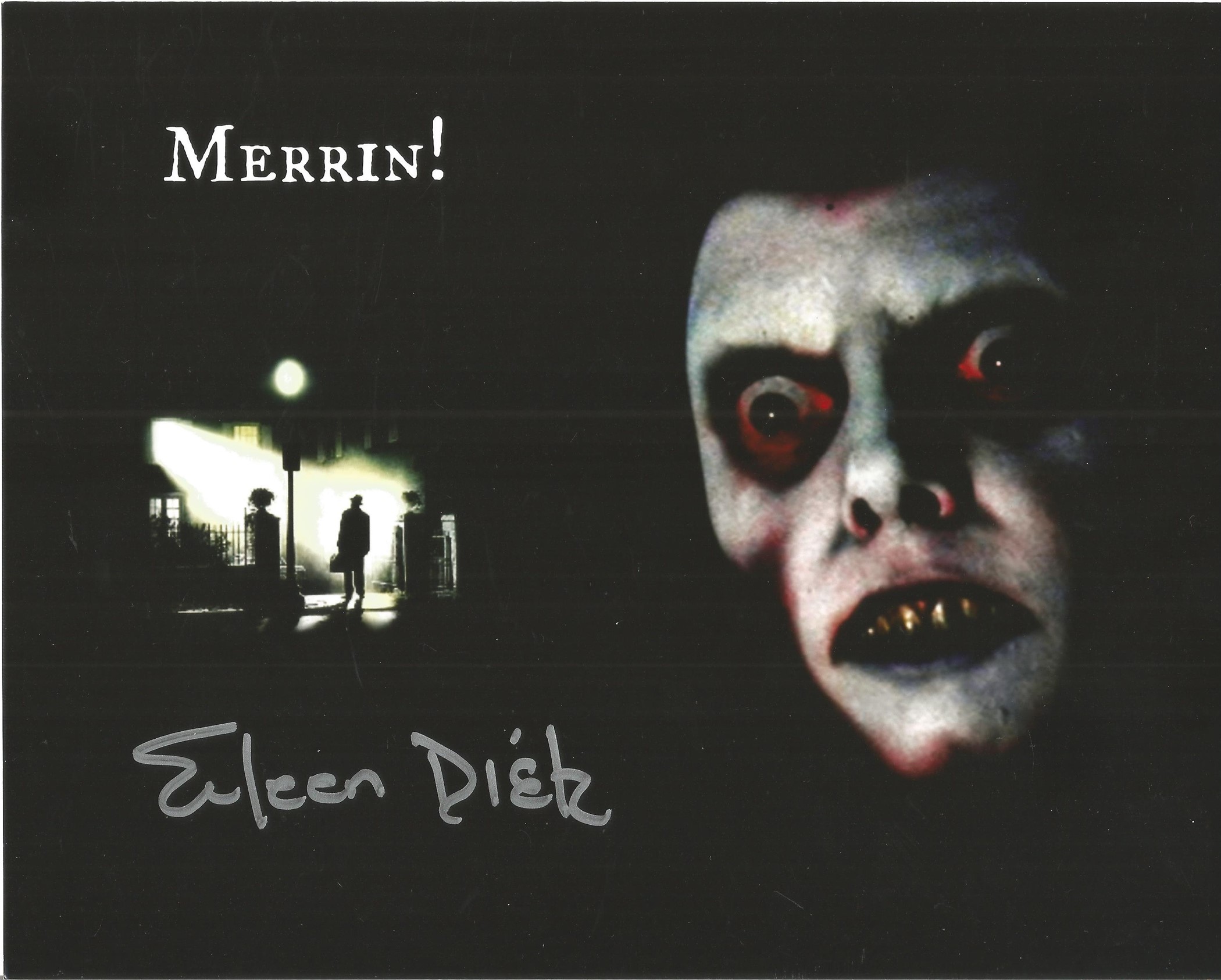 Eileen Dietz signed 10 x 8 inch colour promo photograph taken from the 1973 film The Exorcist.