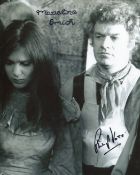 Frankenstein 8x10 horror movie photo signed by Bond girl Madeline Smith and the late actor Philip