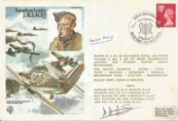 WW2 SOE hero George Millar signed on James Lacey Historic Aviators cover, some foxing but still
