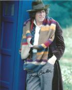 Doctor Who, Tom Baker signed 10 x 8 inch colour photograph. Baker portrayed The Fourth Doctor is