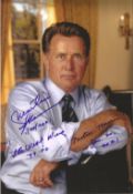 Martin Sheen West Wing signed 11 x 8 colour photo. Small scratch over Mr Sheen s right cheek but