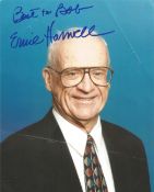 Ernie Harwell signed 10 x 8 inch colour photo. Few creases. Baseball sportscaster. Good condition.