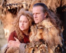 Highlander, classic movie photo signed by actress Beatie Edney. Good condition. All autographs