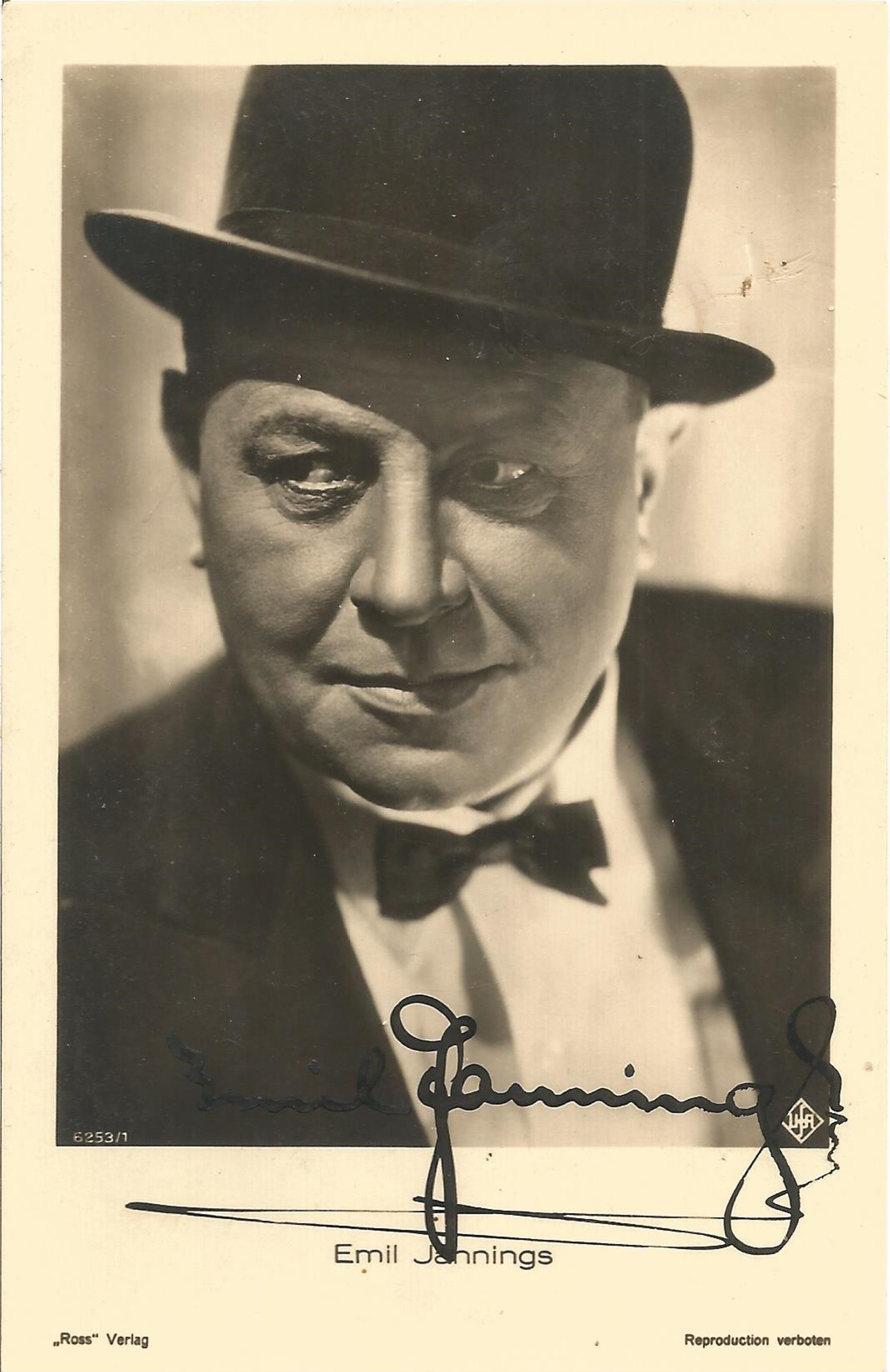 Emil Jannings signed 6x3 vintage photo. 23 July 1884 - 2 January 1950 was a German actor, popular in