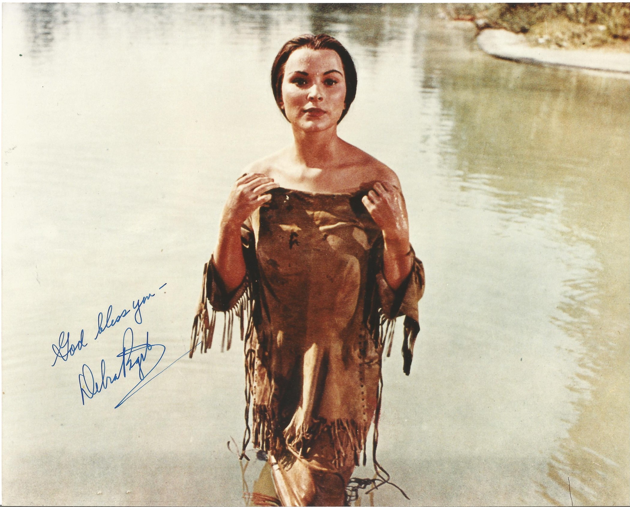 Debra Paget signed 10 x 8 inch colour photo. Paget is an American actress and entertainer. She is