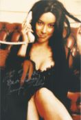 Jennifer Tilly signed and dedicated 10 x 8 inch colour photo. Tilly is an American Canadian