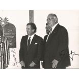 Helmut Kohl and Vaclav Havel signed 10x7 black and white photo. Good condition. All autographs