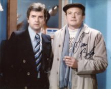 The Likely Lads 8x10 comedy scene photo signed by actor James Bolam. Good condition. All