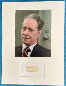 Don Ameche, American actor, beautifully mounted piece including a black and white photograph and a