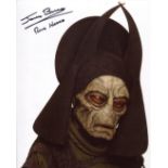 Star Wars 8x10 photo signed by actor Jerome Blake as Rune Hakko. Good condition. All autographs come