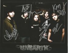 Blowout Sale! Unearth American Metalcore Band hand signed 10x8 photo. This beautiful 10x8 hand