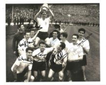 Tottenham Hotspur legends multi signed 10 x 8 inch black and white photo 8 fantastic signatures