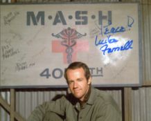 MASH 8x10 comedy series photo signed by actor Mike Farrell as BJ Hunnicutt. Good condition. All
