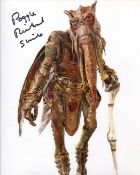 Star Wars. Nice 8x10 photo signed by Star Wars actor Richard Stride (Poggle). Good condition. All