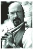 Ian Anderson signed 12x9 black and white Jethro Tull photo. Good condition. All autographs come with