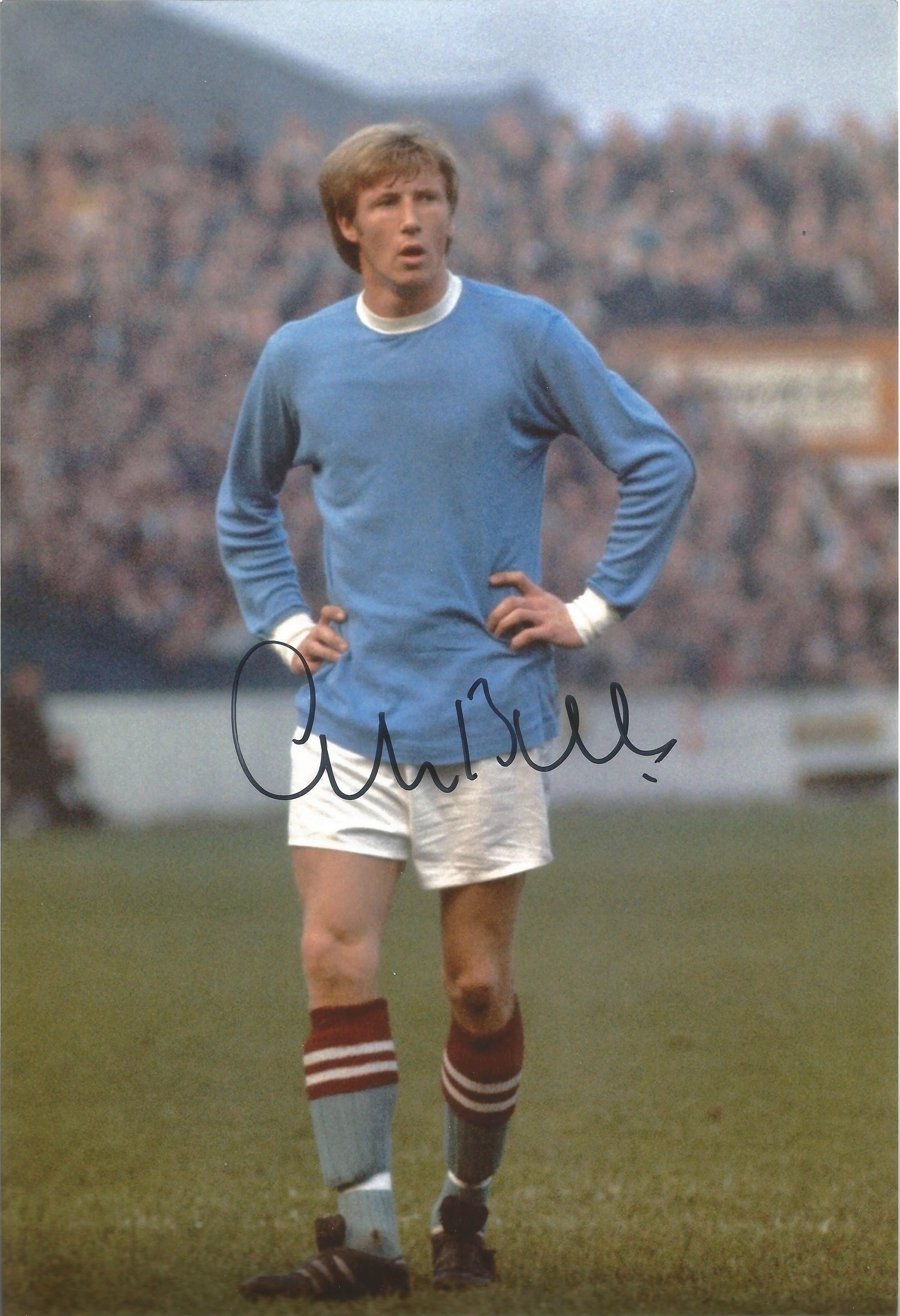 Colin Bell 10x12 Coloured Signed Photo. Good condition. All autographs come with a Certificate of