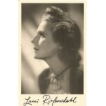 Leni Riefenstahl signed 6x4 vintage photo. Good condition. All autographs come with a Certificate of
