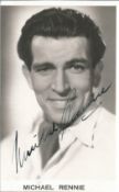 Michael Rennie signed 5 x 3 inch black and white photo. Good condition. All autographs come with a