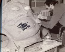 Star Wars Jabba the Hutt animator John Coppinger signed 8x10 photo. Good condition. All autographs