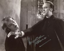 Dracula AD1972 horror movie photo signed by actor Christopher Neame. Good condition. All