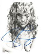 Sharon Stone signed 10 x 8 inch black and white naked photo. Good condition. All autographs come