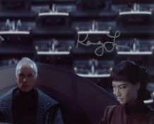 Star Wars 8x10 scene photo signed by actress Kamay Lau as Sei Taria in The Phantom Menace. Good