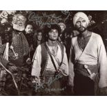 The Golden Voyage of Sinbad 8x10 photo signed by Kurt Christian and Caroline Munro - Rare. Good