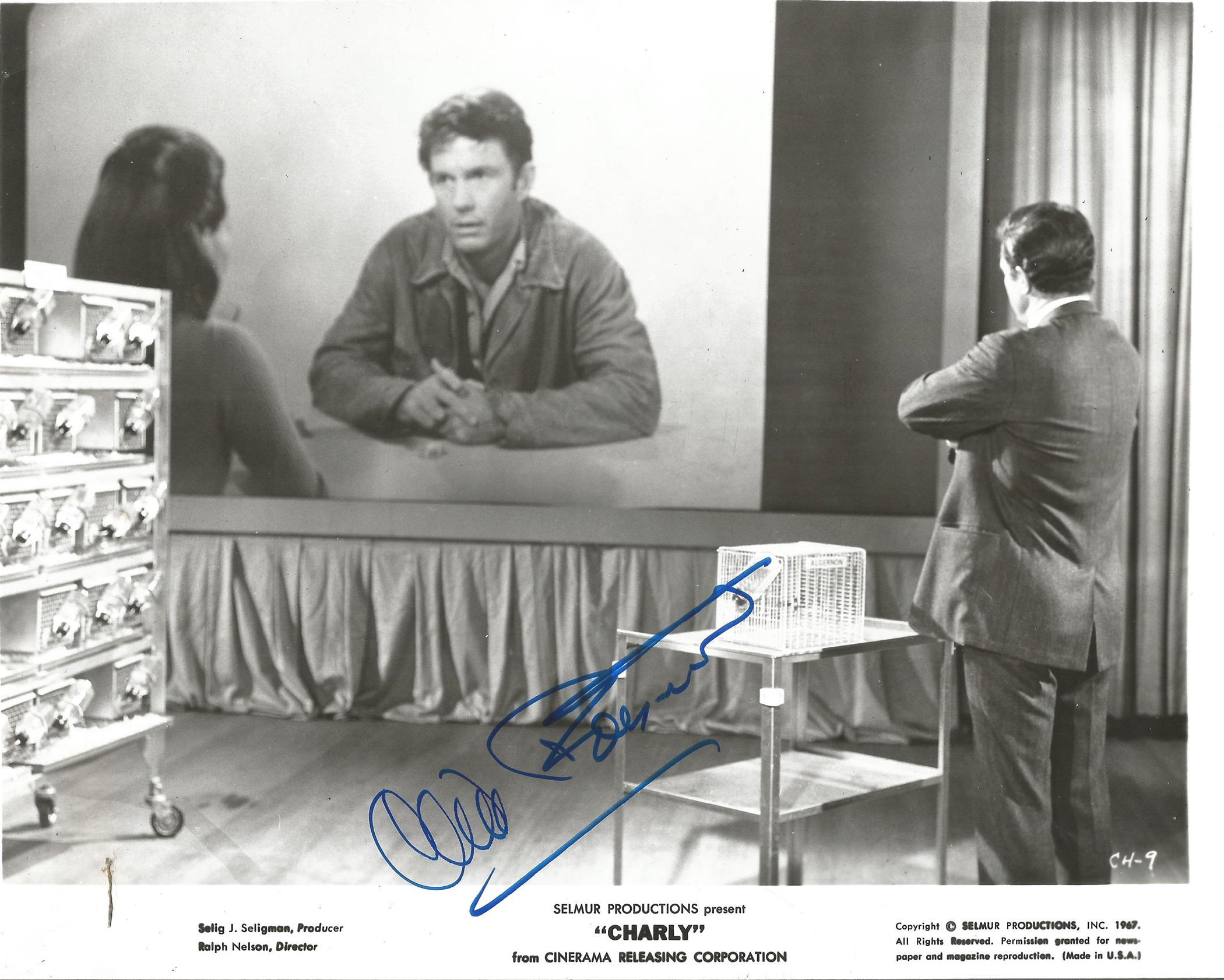 Cliff Robertson signed 10x8 Charly black and white promo photo. Robertson was an American actor