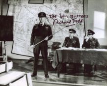 The Dambusters 8x10 movie scene photo signed by the late Richard Todd. Good condition. All