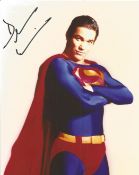 Dean Cain signed 10 x 8 inch colour photograph taken during his time playing Clark Kent, Superman.