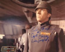 Star Wars 8x10 photo signed by actor Christopher Muncke who played Captain Khurgee. Good