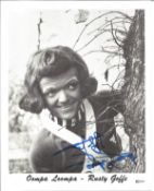 Rusty Goffe signed 10 x 8 inch black and white Oompa Loompa photo. Good condition. All autographs