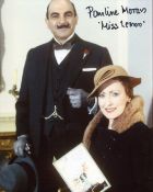 Poirot 8x10 photo signed by actress Pauline Moran as Miss Lemon. Good condition. All autographs come