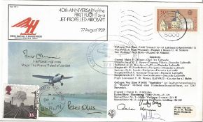 Prince Faisal of Jordan signed rare 1979, 40th ann first jet flight RAF cover. Only 10 signed.