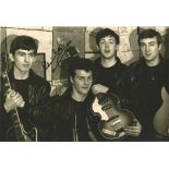 Musician Pete Best signed 12x8 black and white photo from his time playing with The Beatles.