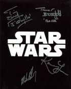Star Wars photo signed by Tim Dry, Trevor Butterfield, Kamay Lau and Michael Henbury. Good