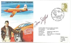 Astronaut Thomas P Stafford signed Captain Charles Chuck Yeager flown FDC PM International De L