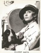Millicent Martin signed 10 x 8 inch black and white photo. Dedicated. BAFTA award-winning English