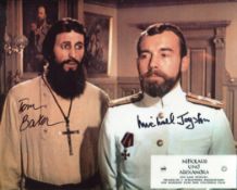 Tom Baker and Michael Jayston signed 8x10 epic movie photo. Good condition. All autographs come with