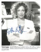 Alex Kingston signed 10 x 8 inch black and white photo from ER. English actress. Active from the