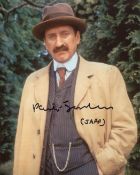 Poirot cast signed photo 8x10 photo signed by Philip Jackson as Inspector Japp. Good condition.
