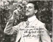 Daniel Day Lewis signed 10 x 8 inch black and white photo. Dedicated. English retired actor with