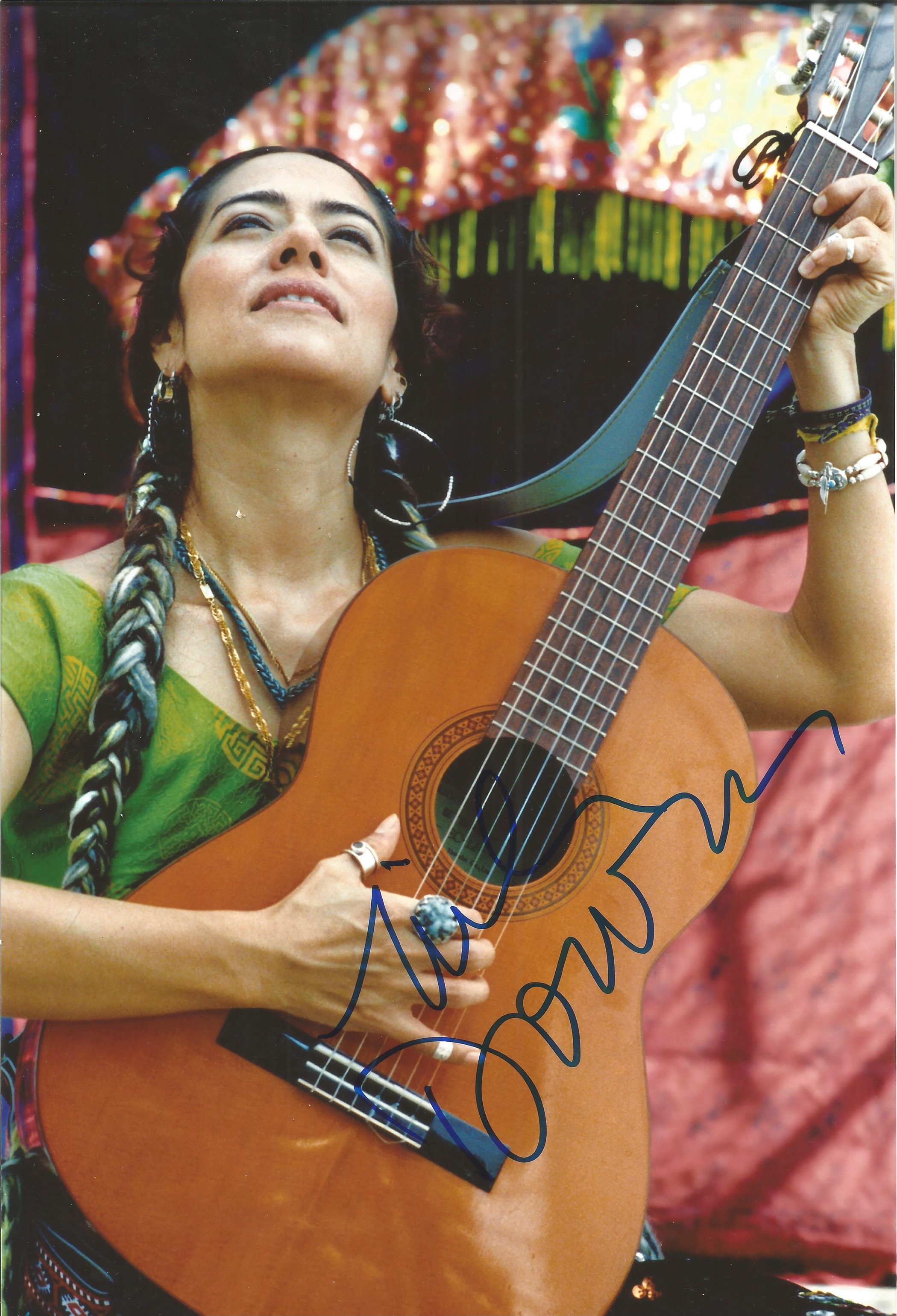 Lila Downs signed 12x8 colour photo. Mexican singer-songwriter and actress. She performs her own