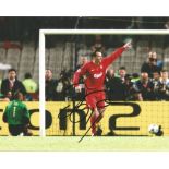 Dietmar Hamann 10 x 8 inch coloured Signed Photo Pictured in Action Playing for Liverpool. Good