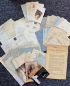 TV Film Raymond Marriott collection of correspondence. 40+ letters from TV Film celebrities. Names