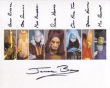 Star Wars 8x10 photo signed by actor Jerome Blake who has also signed the names of all the