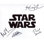 Star Wars 8x10 photo signed by FOUR actors who have been in the films, John Altman, Richard