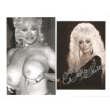 Dolly Parton signed 7x5 black and white photo, also unsigned topless photo. Good condition. All